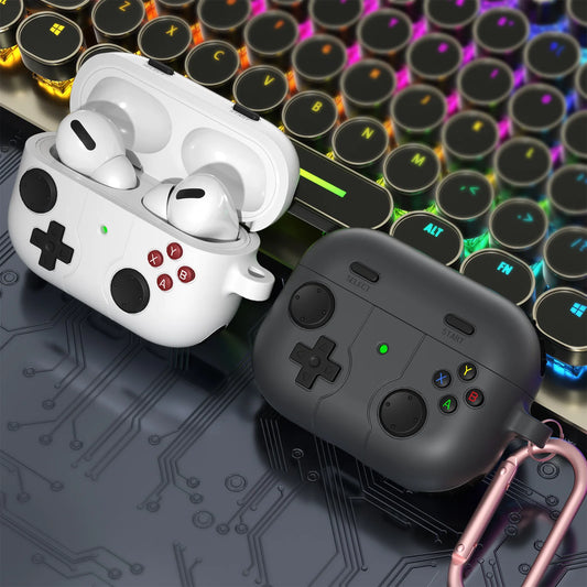 Retro 3D Gamepad AirPods Case - Soft Silicone Protective Cover for AirPods Pro 2, AirPods 1/2/3 - Gaming Controller Design
