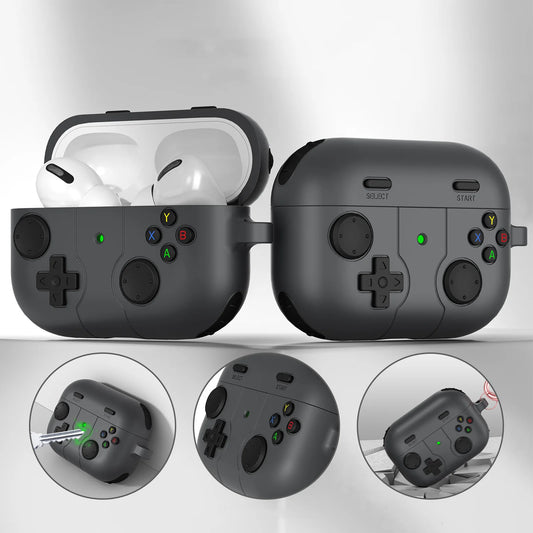 Retro 3D Gamepad AirPods Case - Soft Silicone Protective Cover for AirPods Pro 2, AirPods 1/2/3 - Gaming Controller Design